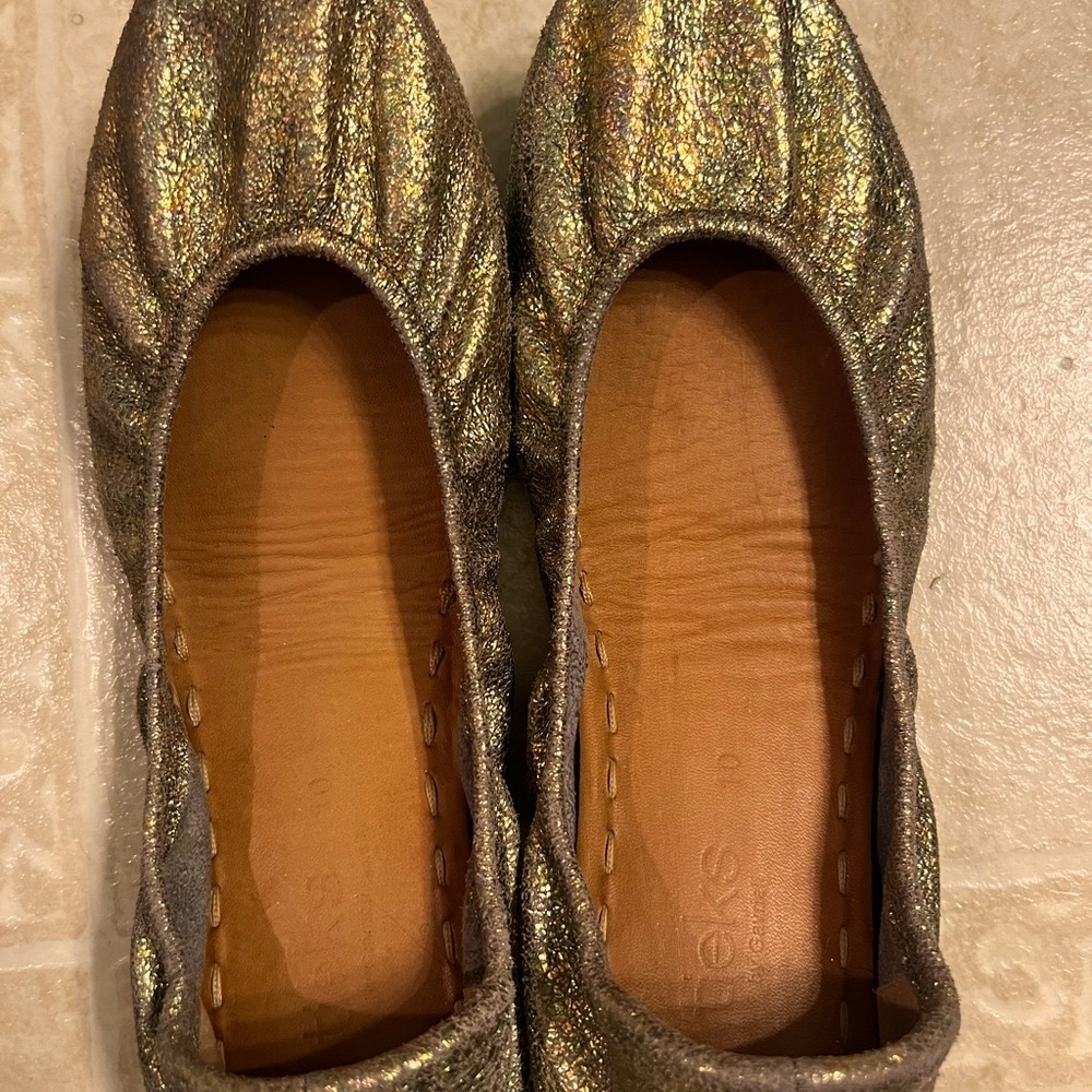 Tieks Metallic Gold Ballet Flats